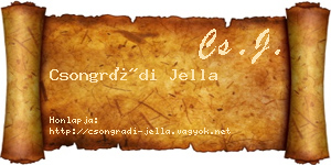 Csongrádi Jella névjegykártya